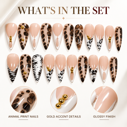 Trendy Western-style, Instagram-inspired long, almond-shaped nails with rounded tips