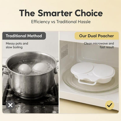 Microwave Egg Poacher with Lid & Handle