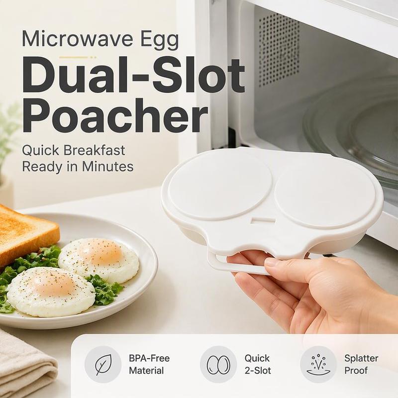 Microwave Egg Poacher with Lid & Handle