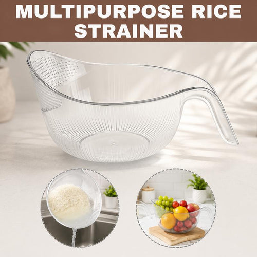 The Ultimate Multipurpose Rice Strainer: Wash, Drain & Store with Zero Mess!