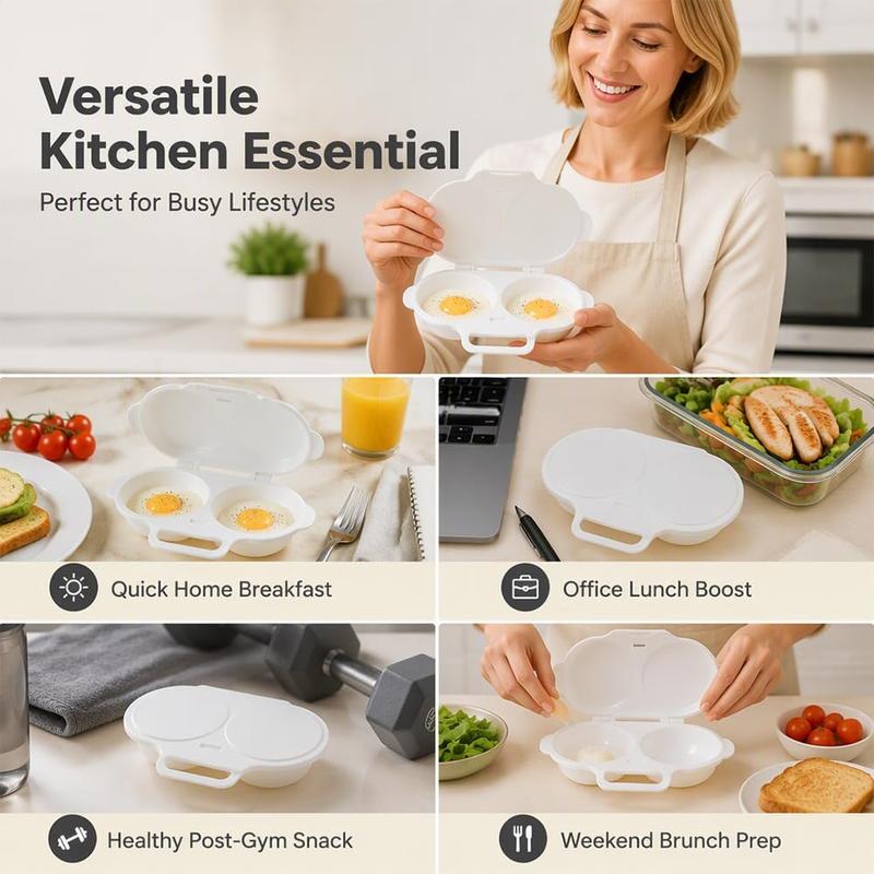 Microwave Egg Poacher with Lid & Handle