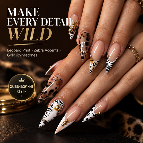 Trendy Western-style, Instagram-inspired long, almond-shaped nails with rounded tips