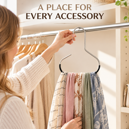 S-Shaped Hat & Scarf Hangers – Space-Saving Closet Organizer Hooks for Caps, Scarves & Accessories