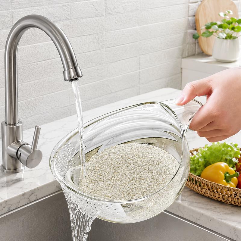 The Ultimate Multipurpose Rice Strainer: Wash, Drain & Store with Zero Mess!