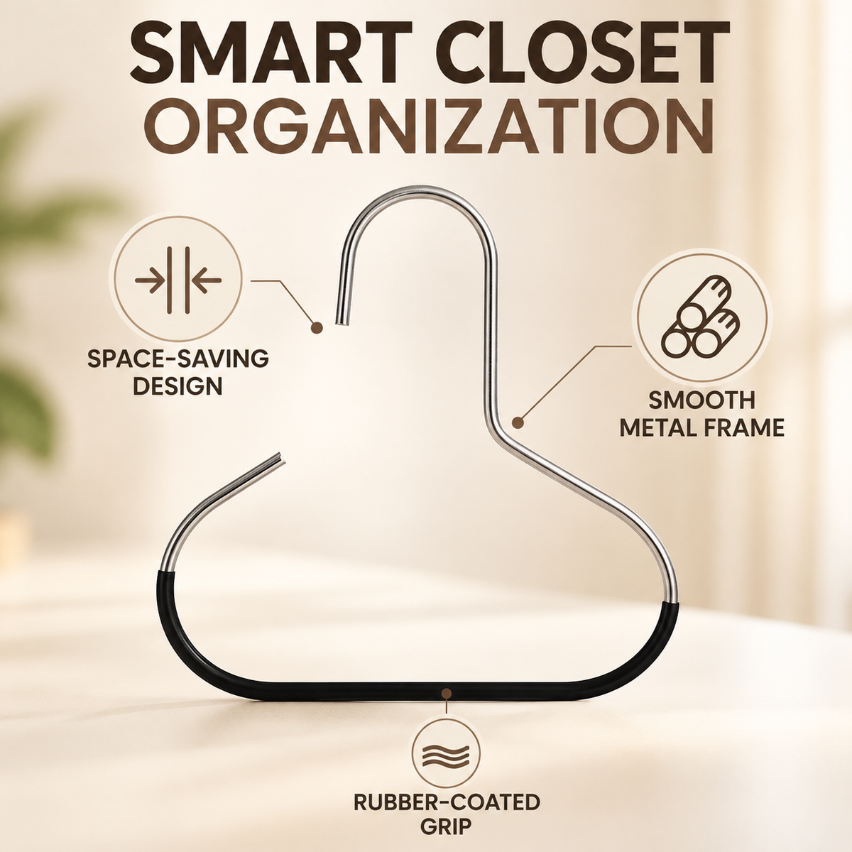 S-Shaped Hat & Scarf Hangers – Space-Saving Closet Organizer Hooks for Caps, Scarves & Accessories