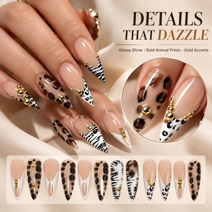 Trendy Western-style, Instagram-inspired long, almond-shaped nails with rounded tips
