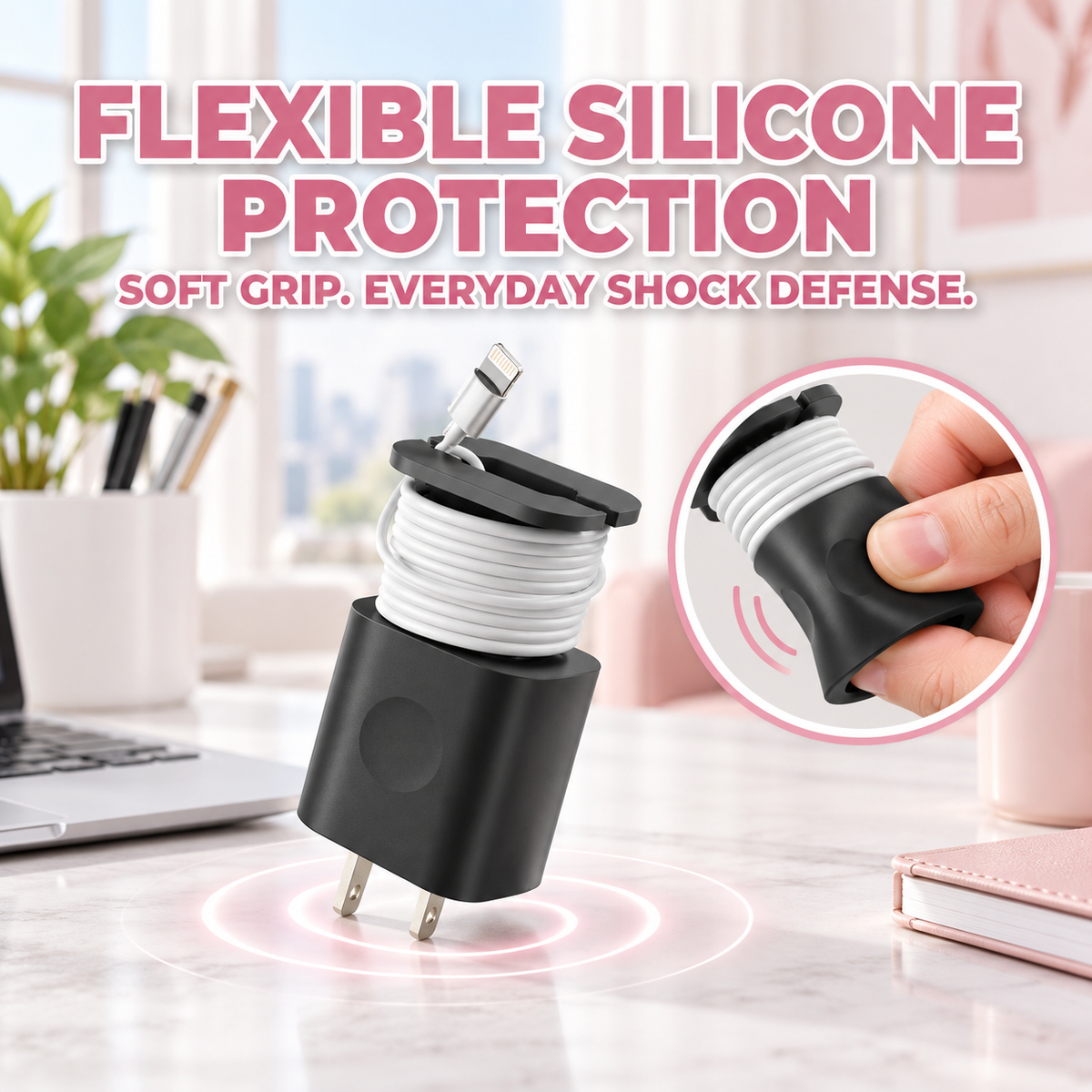Storage Organizer for Compatible USB & USB-C Power Adapters