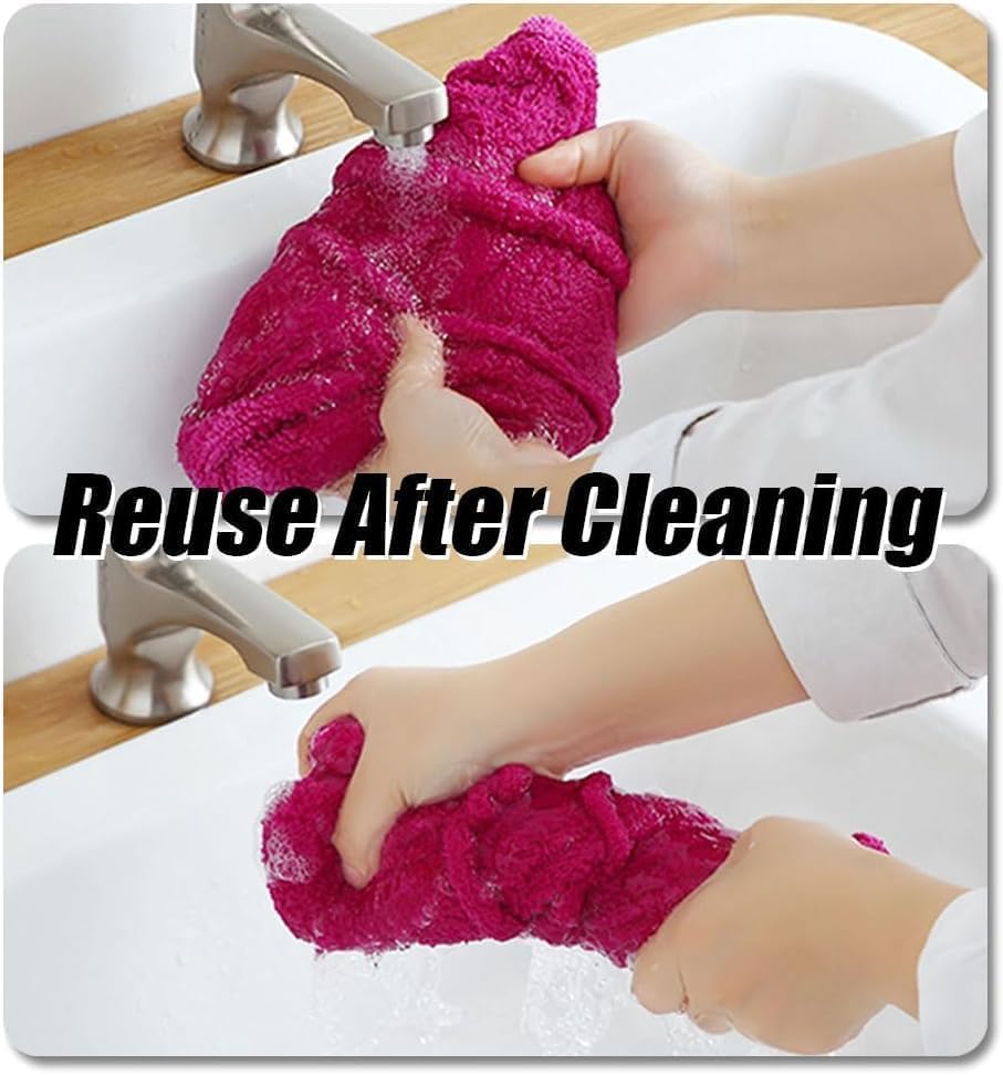 Icexeco Lazy Broom Cover Cloth, Multifunctional Lazy Brooms Cover, Washable Reusable Microfiber Broom Sweeping Refill, Wet & Dry Dual Use, Washable Mop Covers
