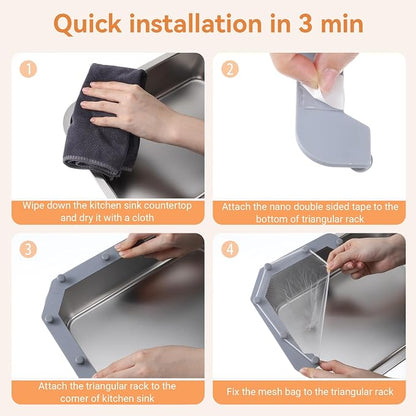 Triangular Sink Strainer | Anti-Clog Magic Mesh