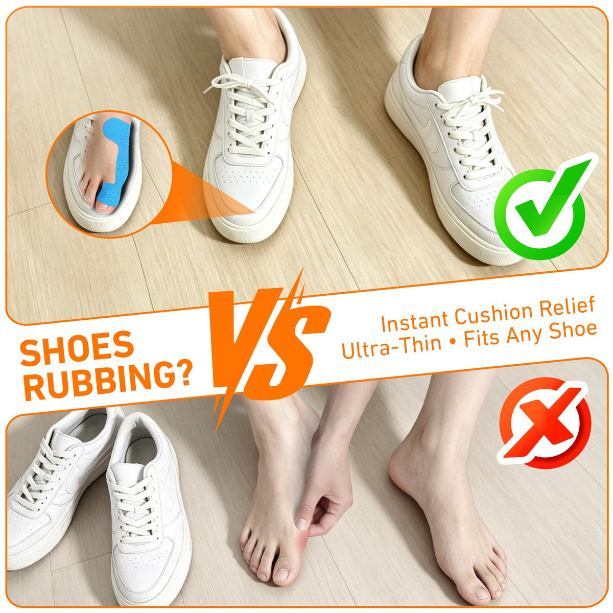 Kinesiology Tape for Hallux Valgus (Bunions) – Wearable Under Shoes, Provides Correction and Support