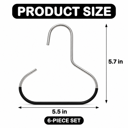 S-Shaped Hat & Scarf Hangers – Space-Saving Closet Organizer Hooks for Caps, Scarves & Accessories