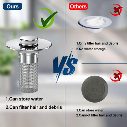 Sink Drain Strainer with Removable Stainless Steel Basket PRO-upsell