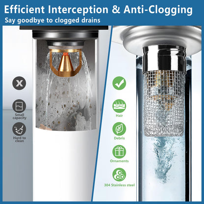 Sink Drain Strainer with Removable Stainless Steel Basket PRO-upsell