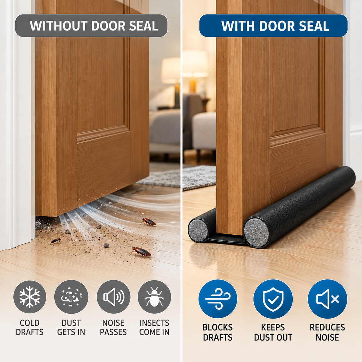 Washable Leather Door Bottom Seal Strip – Anti-Collision, Dustproof, Windproof, Insulating, and Soundproof
