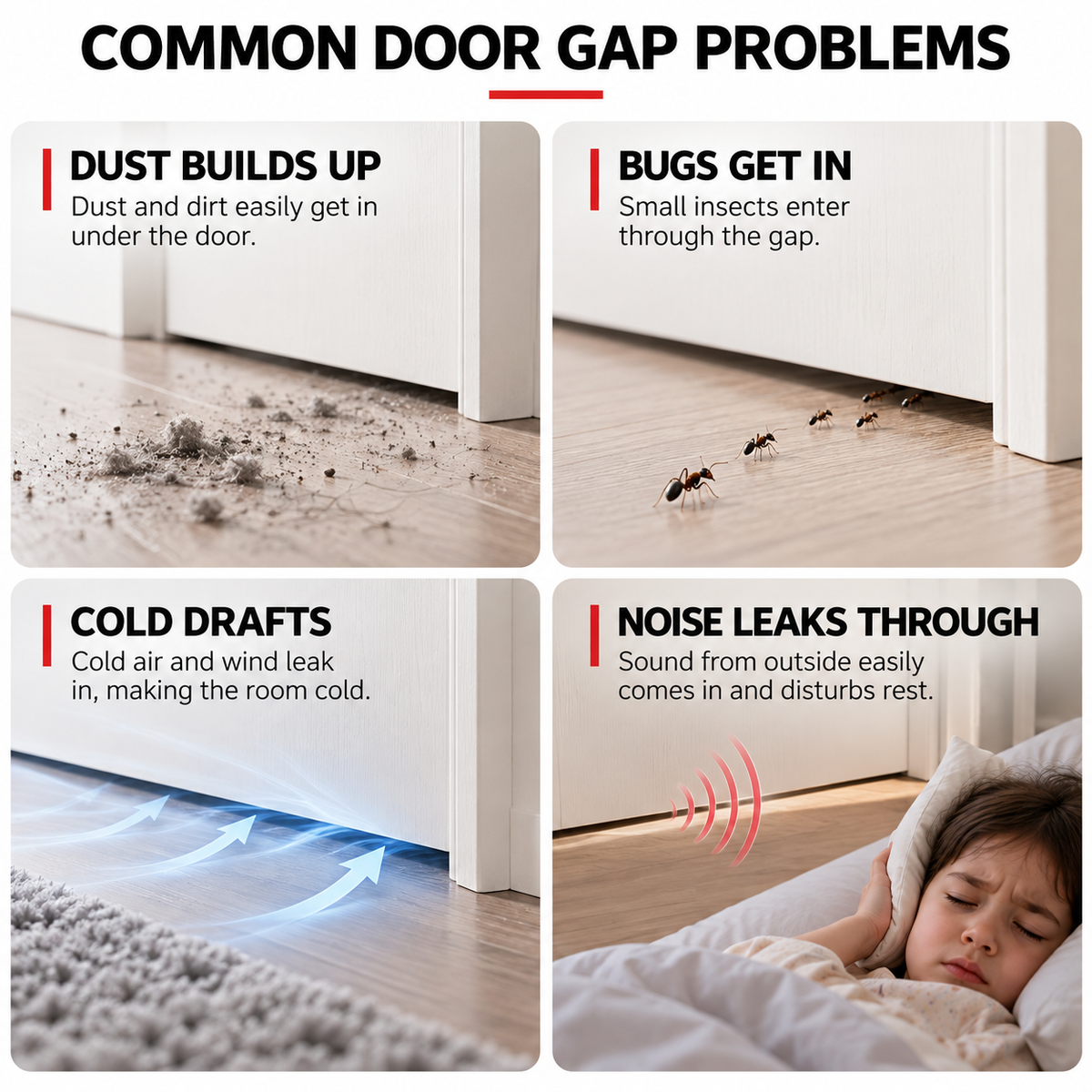 Washable Leather Door Bottom Seal Strip – Anti-Collision, Dustproof, Windproof, Insulating, and Soundproof