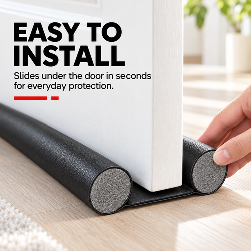 Washable Leather Door Bottom Seal Strip – Anti-Collision, Dustproof, Windproof, Insulating, and Soundproof