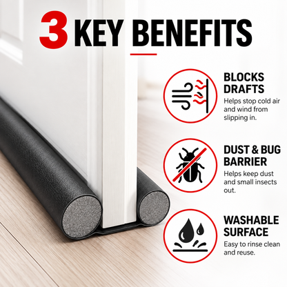 Washable Leather Door Bottom Seal Strip – Anti-Collision, Dustproof, Windproof, Insulating, and Soundproof