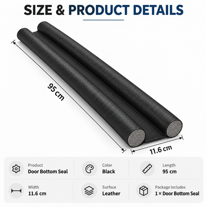Washable Leather Door Bottom Seal Strip – Anti-Collision, Dustproof, Windproof, Insulating, and Soundproof
