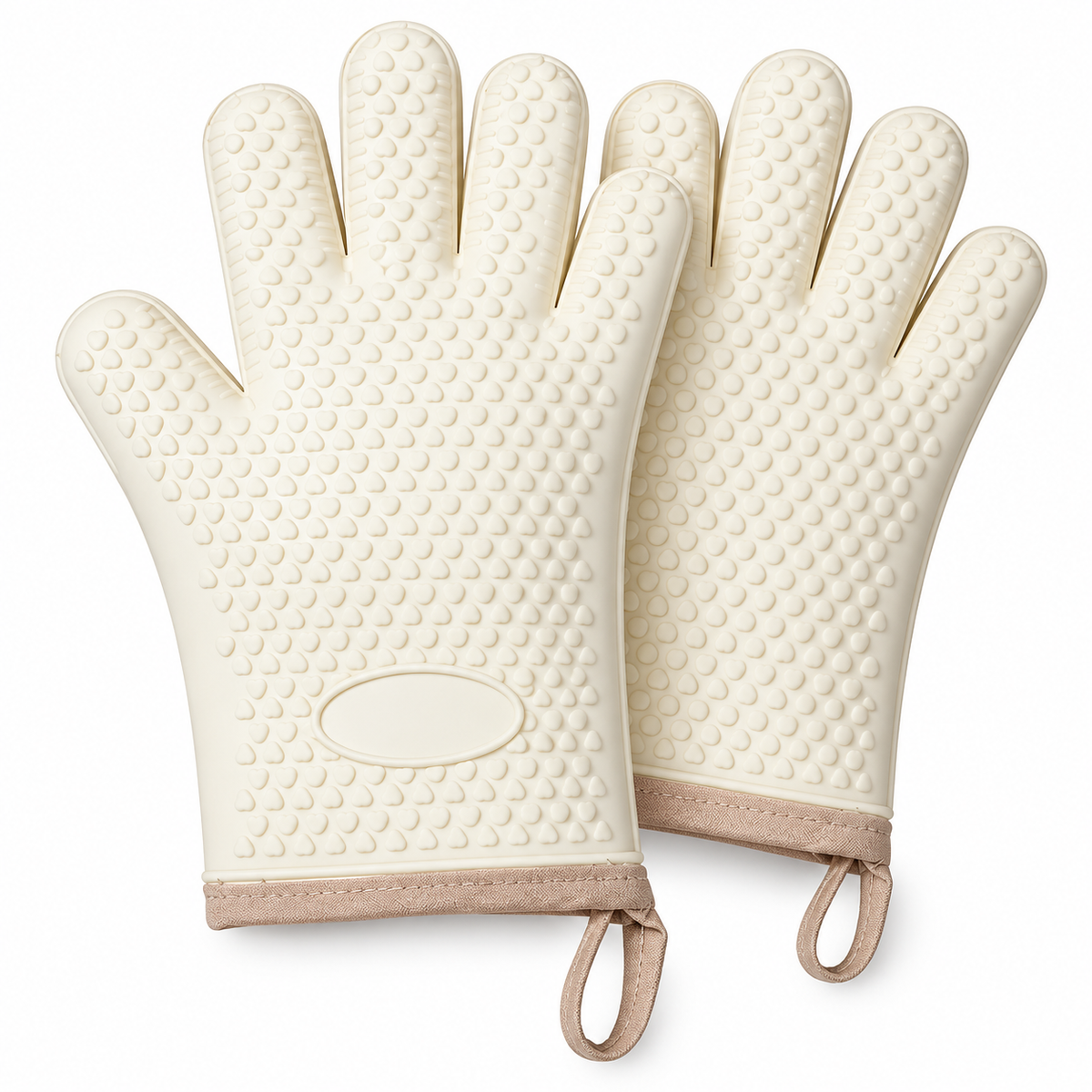 Thickened, heat-resistant, anti-slip silicone oven mitts for baking and microwave use—designed for kitchen and oven safety.