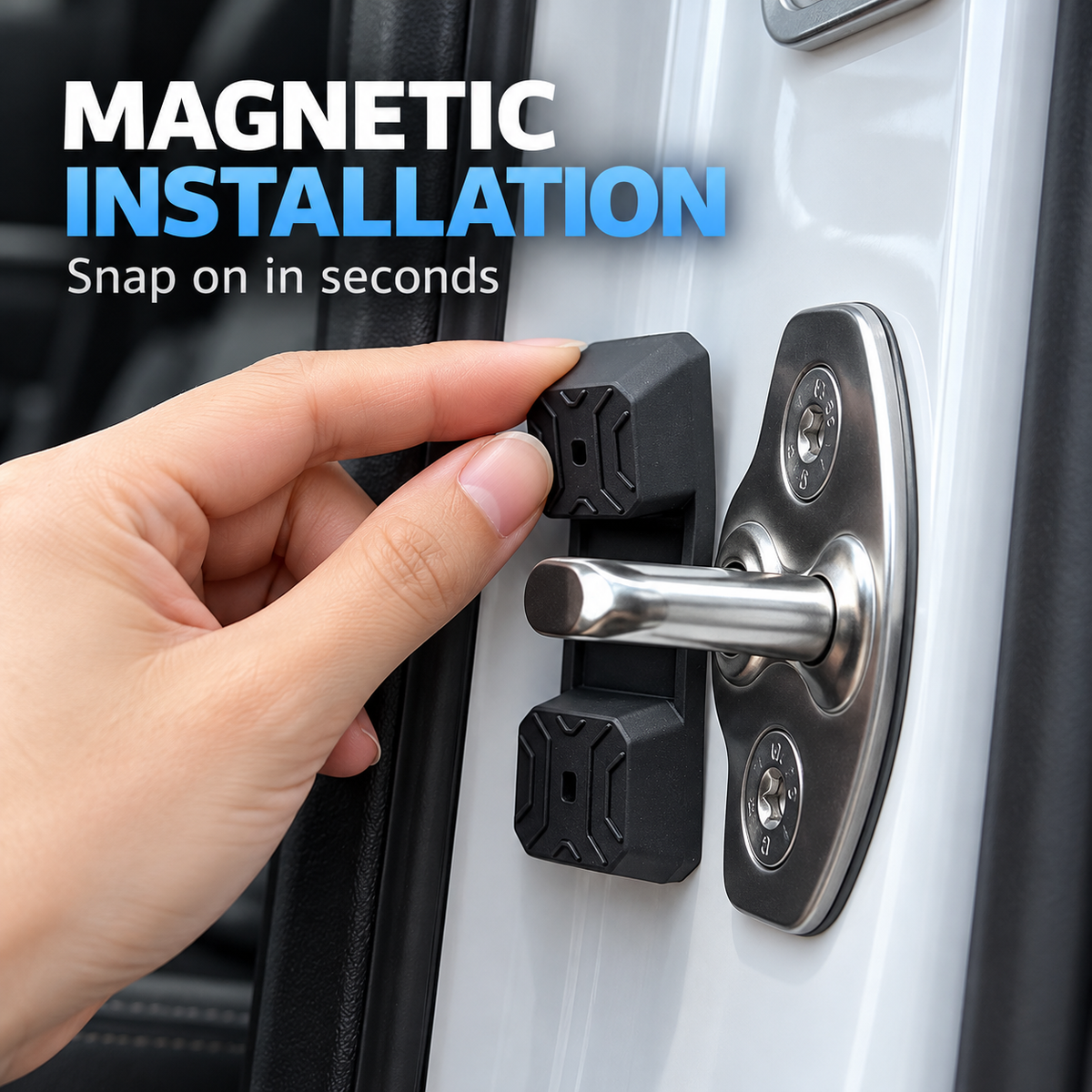 Magnetic Car Door Buffer Pads – Silicone Anti-Rattle Door Bumpers for Quieter Closing & Scratch Protection