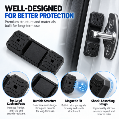 Magnetic Car Door Buffer Pads – Silicone Anti-Rattle Door Bumpers for Quieter Closing & Scratch Protection