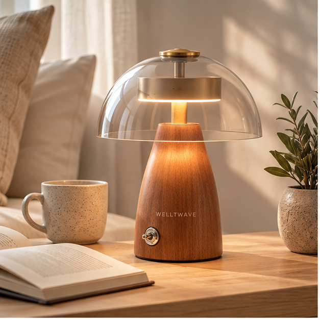 Caden Smoked Glass Table Lamp