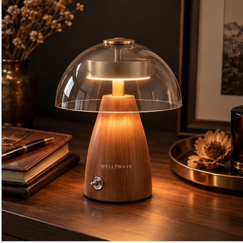 Caden Smoked Glass Table Lamp