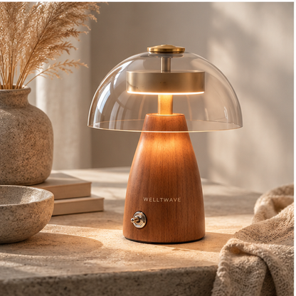 Caden Smoked Glass Table Lamp