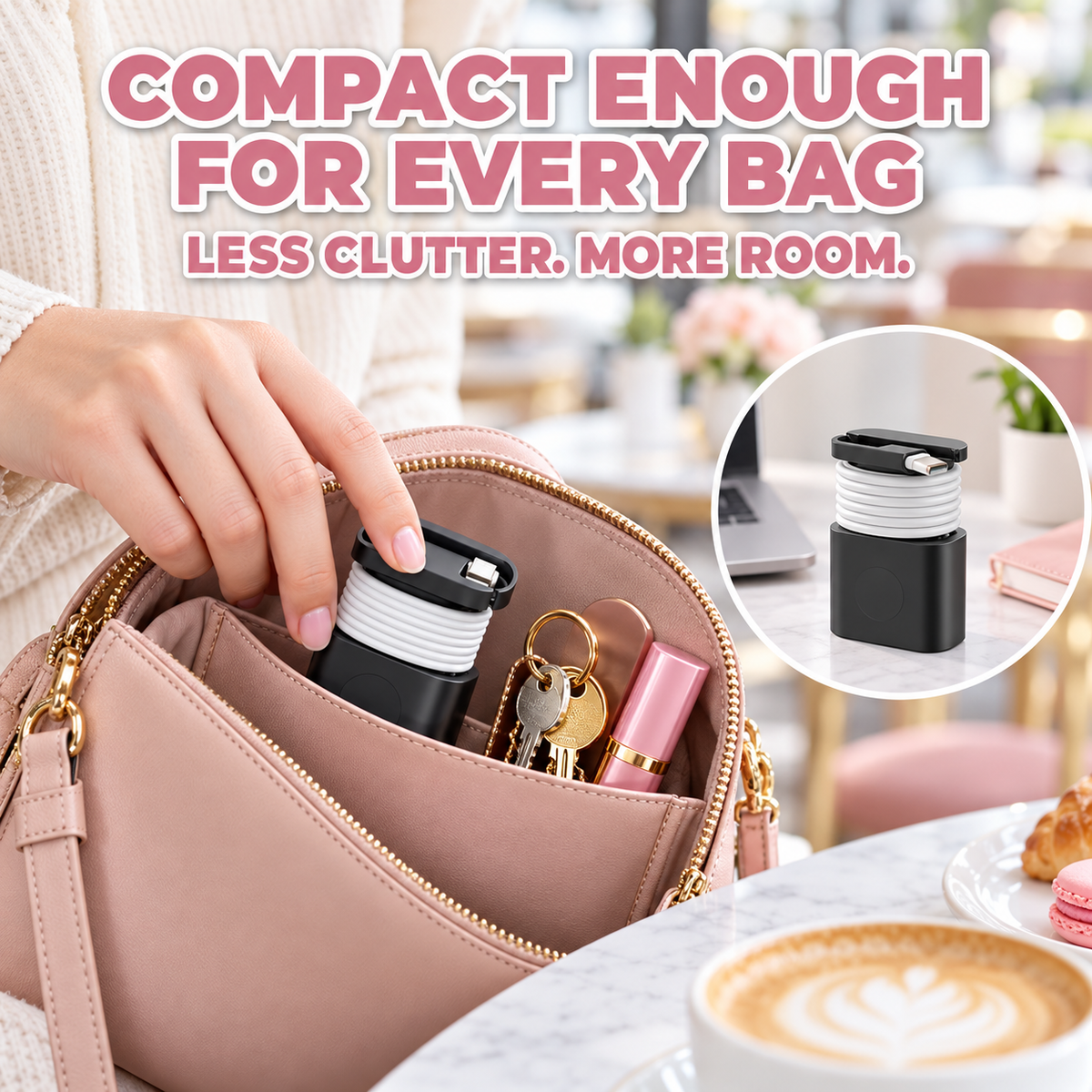 Storage Organizer for Compatible USB & USB-C Power Adapters