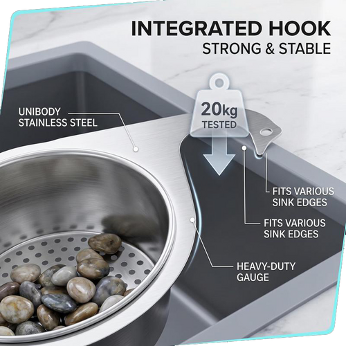 304 Stainless Steel Hanging Sink Strainer