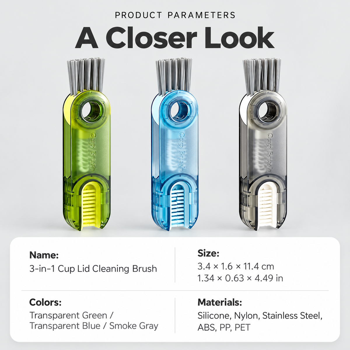 3-in-1 360° Bottle & Lid Cleaning Brush – Deep Clean Gaps, Grooves & Hard-to-Reach Corners-Z