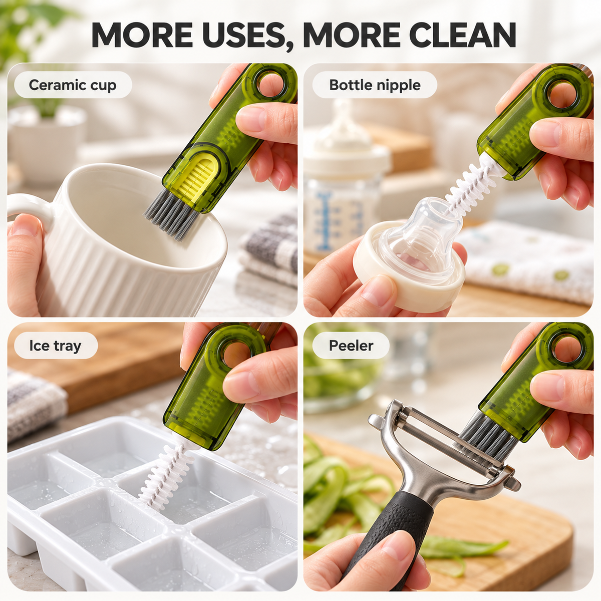 3-in-1 360° Bottle & Lid Cleaning Brush – Deep Clean Gaps, Grooves & Hard-to-Reach Corners-Z