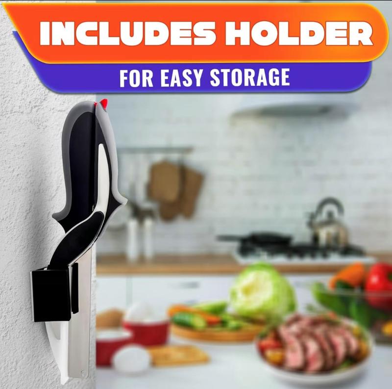 2-in-1 Clever Cutter: The Ultimate Kitchen Scissors with Built-in Cutting Board