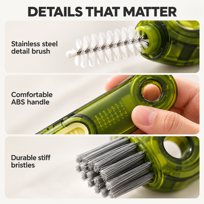 3-in-1 360° Bottle & Lid Cleaning Brush – Deep Clean Gaps, Grooves & Hard-to-Reach Corners-Z